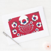 Fußball. Rechteckiger Aufkleber (Umschlag)