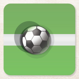 Fußball Rechteckiger Pappuntersetzer