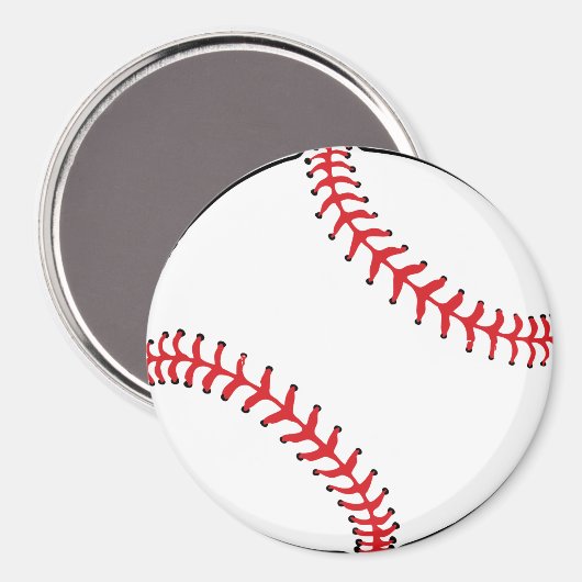 Fußball Red & White Magnet (Vorderseite/Rückseite)