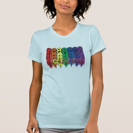 Fußball-Regenbogen-T - Shirt (Vorderseite)
