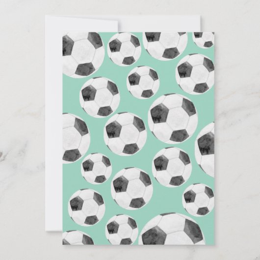 Fußball Rookie 1. Geburtstag Einladung (Rückseite)