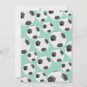 Fußball Rookie 1. Geburtstag Foto Einladung (Rückseite)