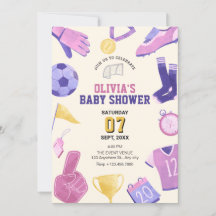 Fußball-Rosa lila Spielbabydusche