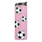 Fußball Rosa Personalisierte Kinder zurück in die Thermosbecher (Nach links gedreht)