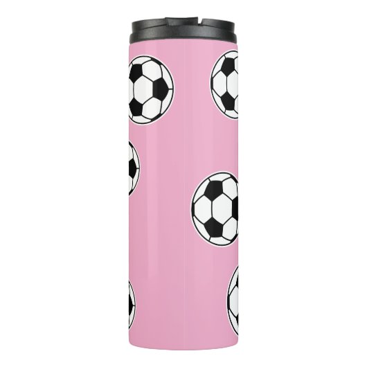 Fußball Rosa Personalisierte Kinder zurück in die Thermosbecher (Rückseite)