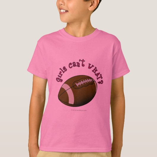 Fußball - Rosa Text T-Shirt (Vorderseite)