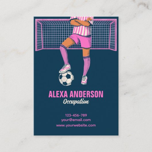 Fußball-Rosa Visitenkarte (Vorderseite)