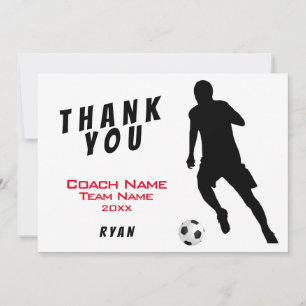Fußball Rot Danke Trainer Karte