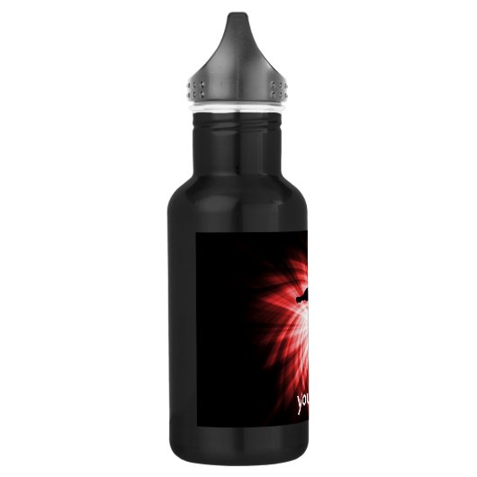 Fußball; rot edelstahlflasche (Links)