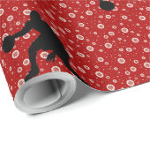 Fußball rot heiß bezauberndes Papier Geschenkpapier (Rolleneckpunkt)