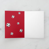 Fußball Rot Vielen Dank Coach Foto-Karte Dankeskarte (Innenseite)