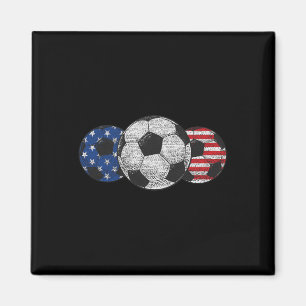 Fußball Rot Weiß Blau Amerikanische Flagge 4. Juli Magnet