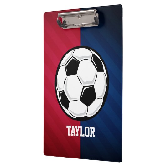 Fußball; Rot, Weiß und Blau Klemmbrett (Links)