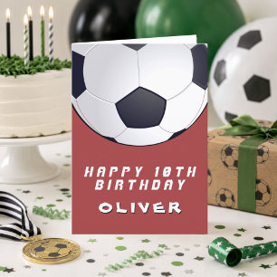 Fußball roter Junge Alles Gute zum Geburtstag Karte