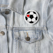 Fußball (rotes Herz) Button (Beispiel)