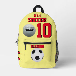 Fußball-Rucksäcke Gelb Rosa personalisiert Ball Pl Bedruckter Rucksack