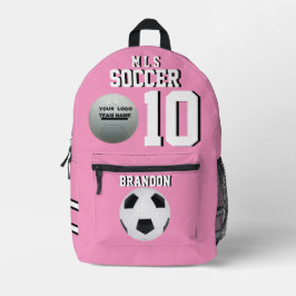 Fußball-Rucksäcke Rosa personalisierte Spielerbril Bedruckter Rucksack