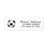 Fußball Rücksende-Adresse Etikett (Vorne)