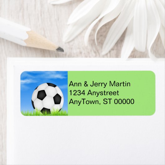 Fußball-Rücksendeadresse (Insitu)