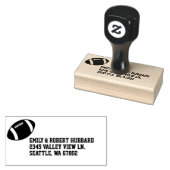 Fußball Rücksendeadresse Gummi Briefmarke Gummistempel (Stempel)