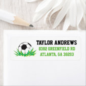 Fußball-Rücksendeadressen-Aufkleber (Insitu)