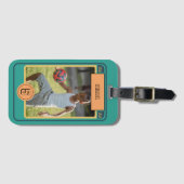 Fußball-Rückspielkarte inspiriert Gepäckanhänger (Vorderseite (Horizontal))