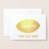 Fußball/Rugby Gold Folienkarte (Vorderseite mit Umschlag)