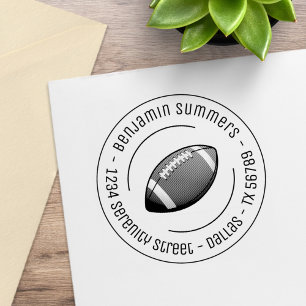 Fußball-Rundadresse Gummistempel