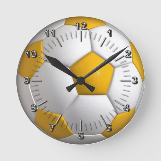 Fußball Runde Wanduhr (Vorderseite)