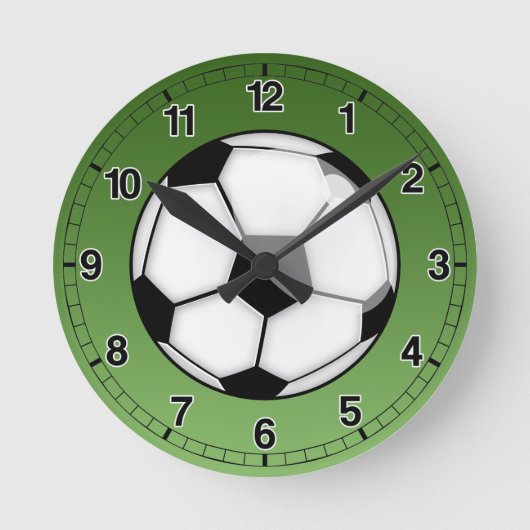 Fußball Runde Wanduhr (Vorderseite)