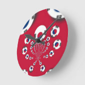 Fußball. Runde Wanduhr (Winkel)