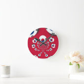 Fußball. Runde Wanduhr (Zuhause)