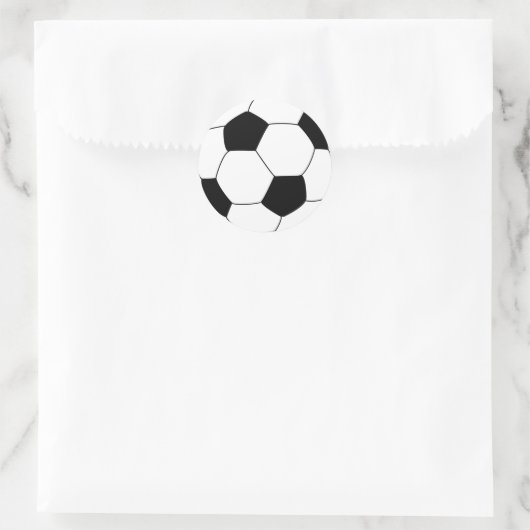 Fußball Runder Aufkleber (Tasche)