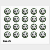 Fußball Runder Aufkleber (Blatt)