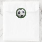 Fußball Runder Aufkleber (Tasche)