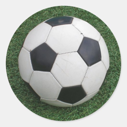 Fußball Runder Aufkleber (Vorderseite)