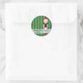 Fußball Runder Aufkleber (Tasche)