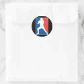 Fußball Runder Aufkleber (Tasche)