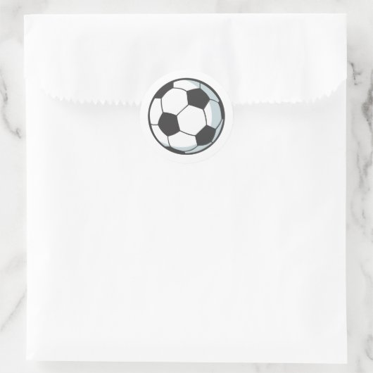 Fußball Runder Aufkleber (Tasche)