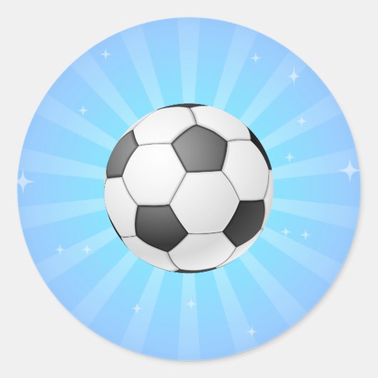 Fußball Runder Aufkleber (Vorderseite)
