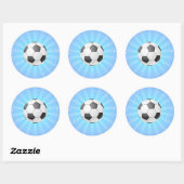 Fußball Runder Aufkleber (Blatt)