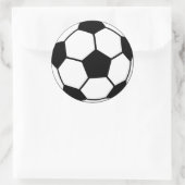 Fußball Runder Aufkleber (Tasche)