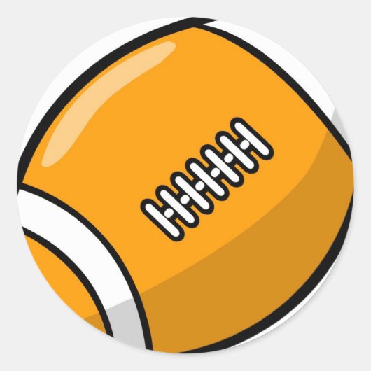 Fußball Runder Aufkleber (Vorderseite)