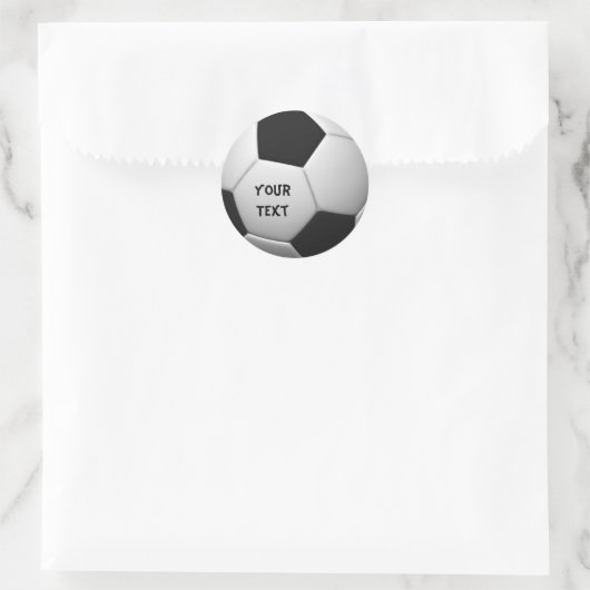 Fußball Runder Aufkleber (Tasche)