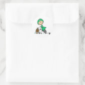 Fußball Runder Aufkleber (Tasche)