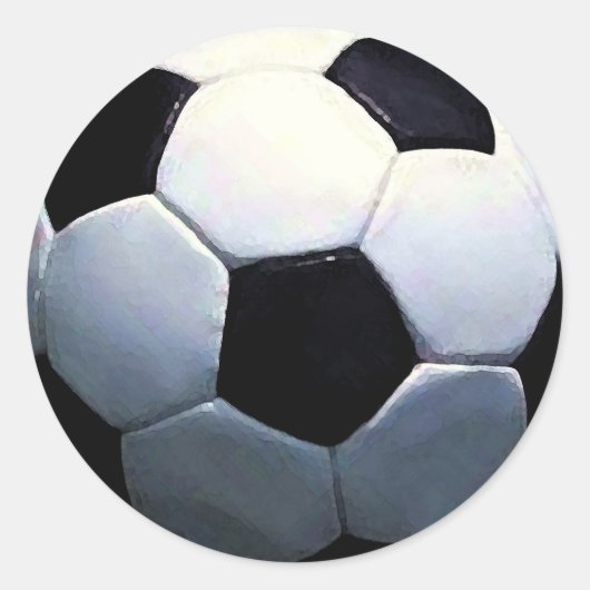 Fußball Runder Aufkleber (Vorderseite)