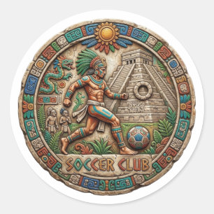 FUßBALL RUNDER AUFKLEBER