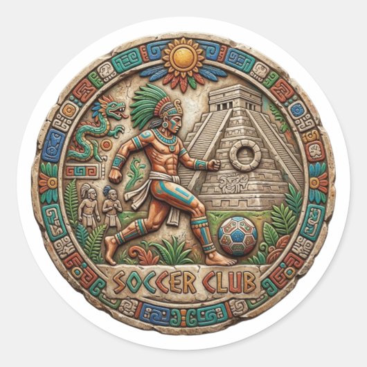 FUßBALL RUNDER AUFKLEBER (Vorderseite)
