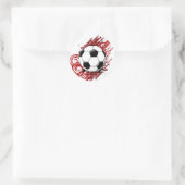 Fußball Runder Aufkleber (Tasche)