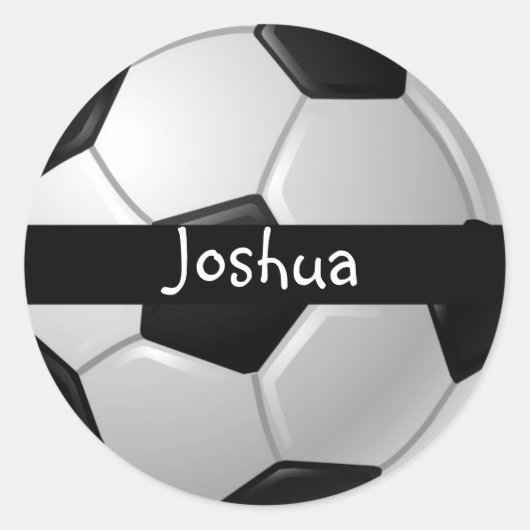 Fußball Runder Aufkleber (Vorderseite)